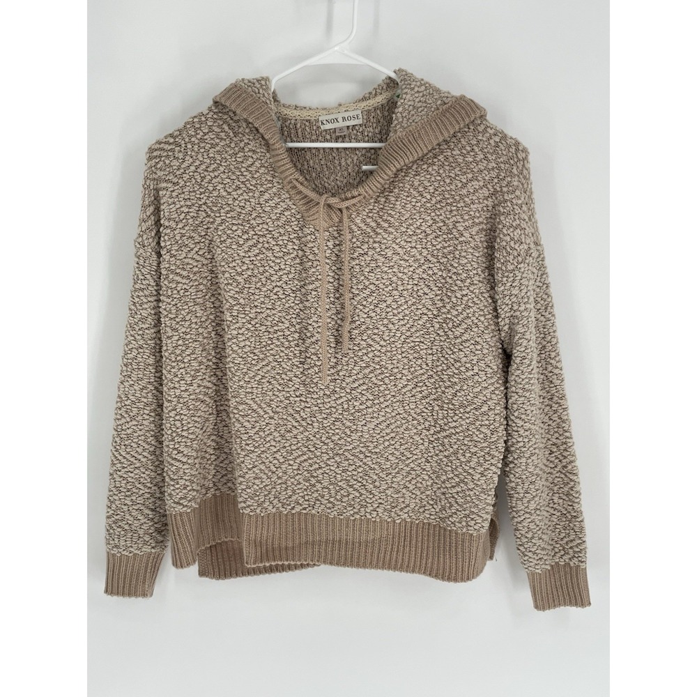 Knox Rose Womens XL Sweater Hoodie Fleece Tan Brown‎